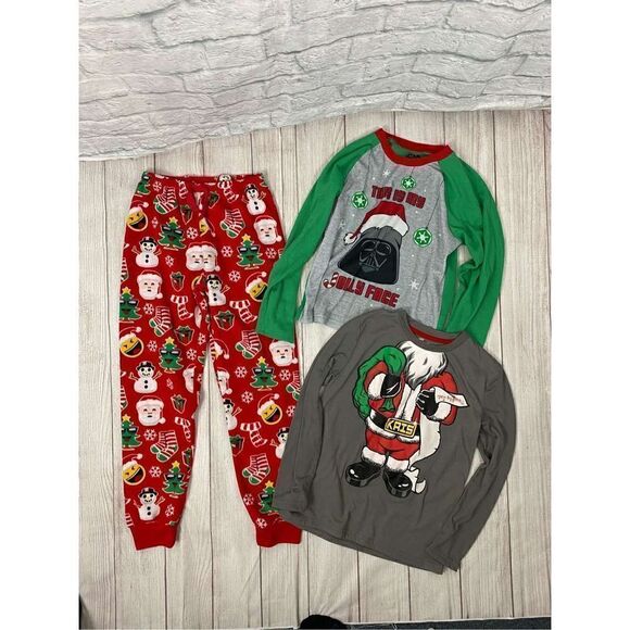 Childrens place Star Wars sleep on it 1 pants 2 tops pj set sz 10/12 boys - Picture 1 of 12